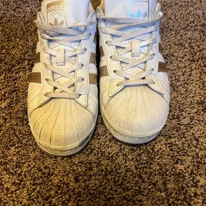 Adidas Superstar Womens Sneakers Size 7.5 Rose Gold